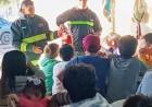 VILLA ÁNGELA: BRINDARON UNA CHARLA A NIÑOS SOBRE LA FUNCIÓN DEL BOMBERO