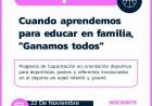 VILLA ÁNGELA: CHACO CAPACITA EN DEPORTES