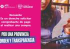 DERECHO PARA LOS CONSUMIDORES: CHACO IMPULSA LA CAMPAÑA PARA CONCIENTIZAR SOBRE LA IMPORTANCIA DE PEDIR FACTURA O TICKET