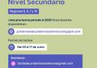 NIVEL SECUNDARIO: ESTÁ DISPONIBLE LA LISTA PROVISORIA, PERIODO A TÍTULO DOCENTE