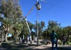 MUNICIPALIDAD DE VILLA ÁNGELA REALIZA TRABAJOS DE EMBELLECIMIENTO EN EL BOULEVARD ISLAS MALVINAS