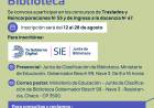 JUNTA DE CLASIFICACIÓN DE BIBLIOTECAS ABRE LA INSCRIPCIÓN PARA LOS CONCURSOS DE TRASLADOS, REINCORPORACIONES E INGRESO A LA DOCENCIA