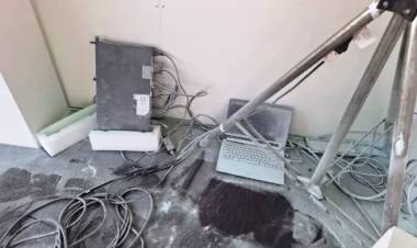 UN STAND DE LA BIENAL SE INCENDIÓ POR UNA FALLA ELÉCTRICA