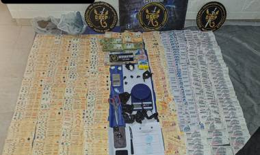 DESBARATAN DOS BÚNKERES:  HAY DOS DETENIDOS Y SECUESTRAN 3.000.000 DE PESOS