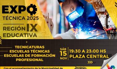INVITAN A LA EXPOSICIÓN REGIONAL DE ESCUELAS TÉCNICAS ESTE SÁBADO 15 EN VILLA ÁNGELA