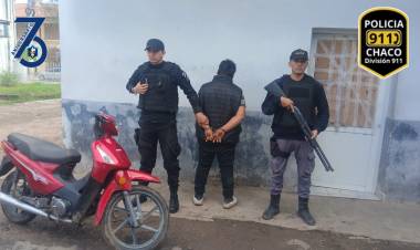 VILLA ÁNGELA: RECUPERAN MOTOCICLETA ROBADA Y DEMORAN AL PRESENTE AUTOR 