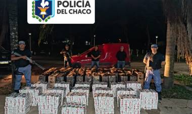 SECUESTRARON MÁS DE 2.700 CARTONES DE CIGARRILLOS DE CONTRABANDO TRAS UNA PERSECUCIÓN POLICIAL