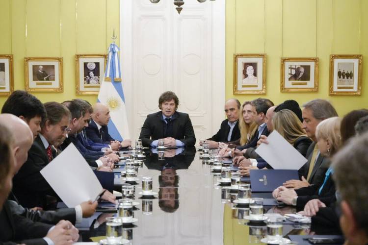MILEI SE REUNIÓ CON LOS BLOQUES ALIADOS Y FIRMÓ EL VETO TOTAL A LA REFORMA PREVISIONAL