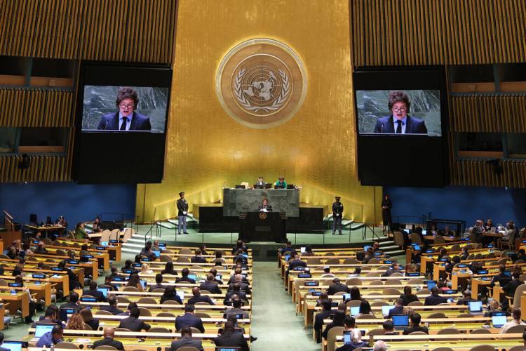 JAVIER MILEI CALIFICÓ DE "SOCIALISTA" A LA ONU, RECHAZÓ LA AGENDA 2030 Y ANUNCIÓ EL FIN DE LA "NEUTRALIDAD"