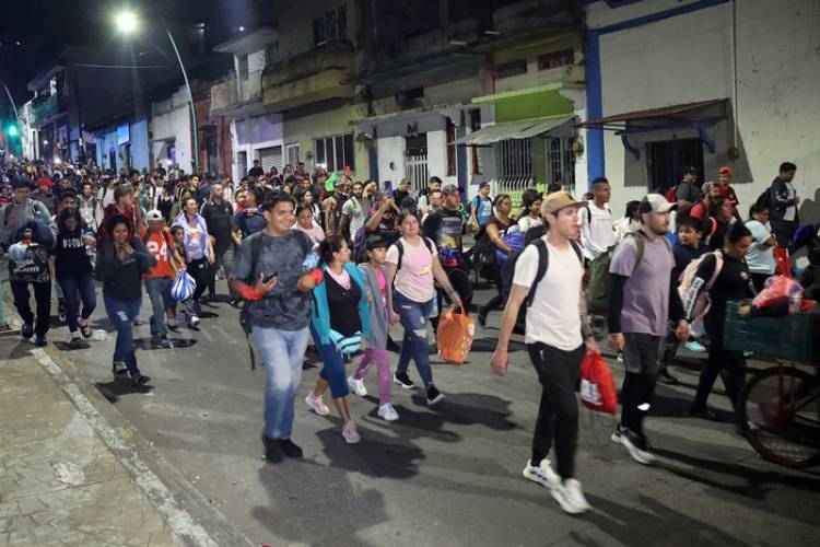 LA PRIMERA CARAVANA MIGRANTE DEL AÑO PARTIÓ HACIA ESTADOS UNIDOS