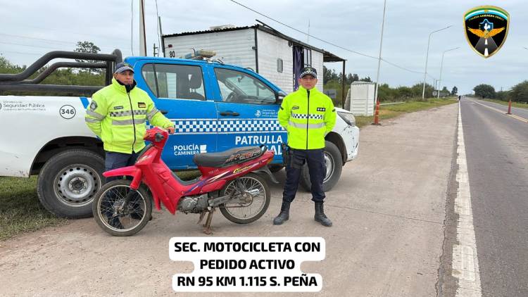 CAMINERA RECUPERÓ UNA MOTO, SECUESTRÓ UN ARMA DE FUEGO Y DETECTÓ 28 ALCOHOLEMIAS POSITIVAS