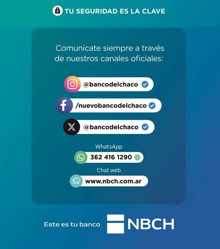 EL NBCH ADVIERTE SOBRE LOS INTENTOS DE ESTAFAS Y RECUERDA SUS CANALES OFICIALES
