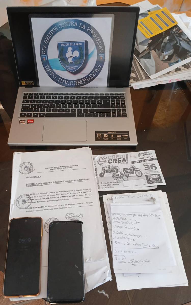 ALLANAMIENTO Y DETENCIÓN: DOS PERSONAS INVOLUCRADAS DE UNA EMPRESA FINANCIERA