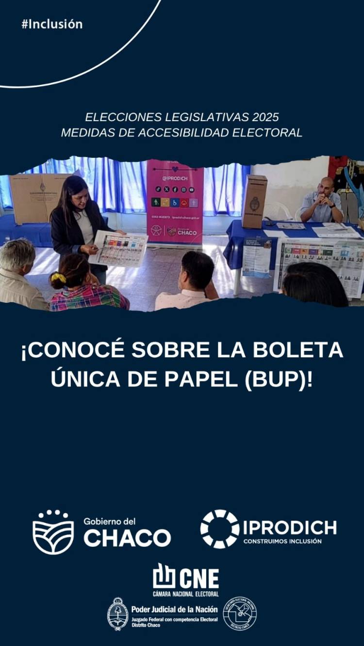 BOLETA ÚNICA DE PAPEL (BUP) Y MEDIDAS DE ACCESIBILIDAD ELECTORAL 2025 PARA PERSONAS CON DISCAPACIDAD