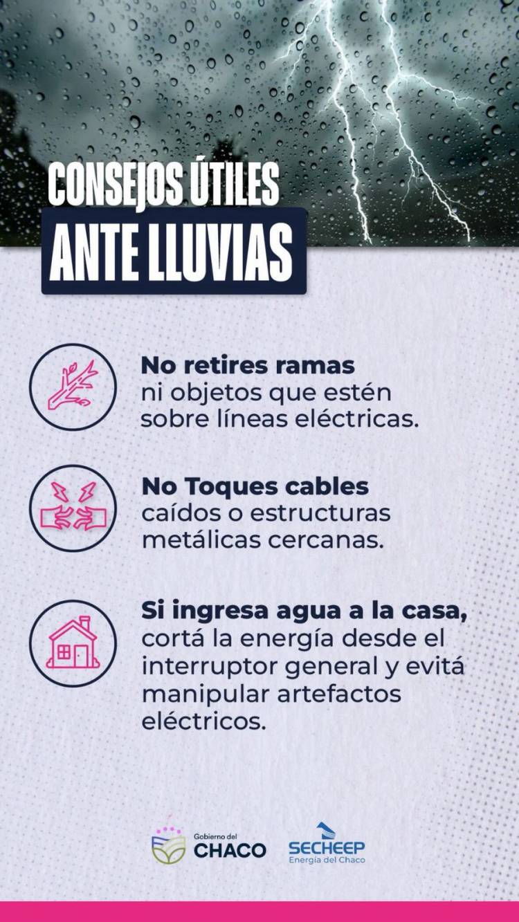 SECHEEP RECOMIENDA EVITAR RIESGOS ELÉCTRICOS DURANTE LAS LLUVIAS Y TORMENTAS