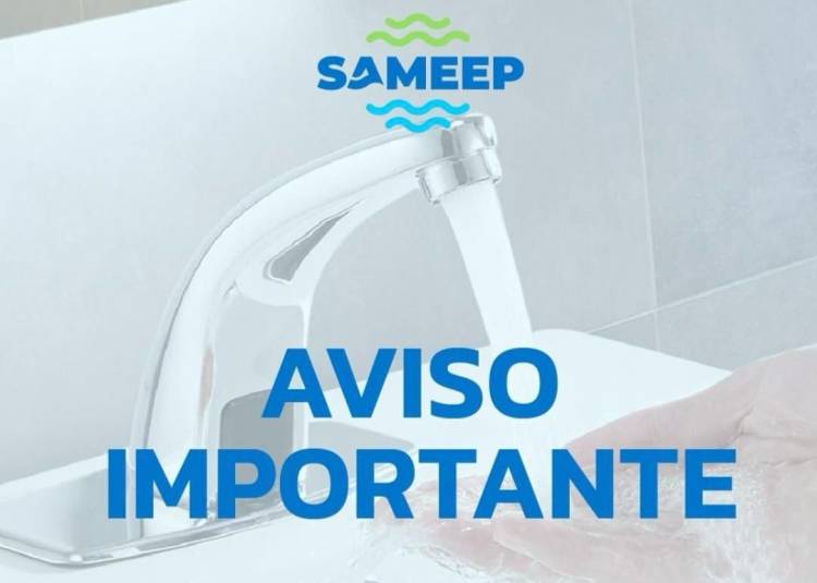 ESTE JUEVES: SAMEEP REALIZARÁ UNA INTERVENCIÓN PROGRAMADA EN EL PRIMER ACUEDUCTO