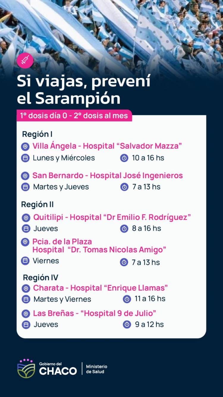 ANTE EL AUMENTO DE CASOS EN OTROS PAÍSES, CHACO REFUERZA LA PREVENCIÓN DEL SARAMPIÓN