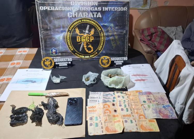 ALLANAMIENTO ANTIDROGAS: SECUESTRAN COCAÍNA, MARIHUANA Y UNA BALANZA DIGITAL