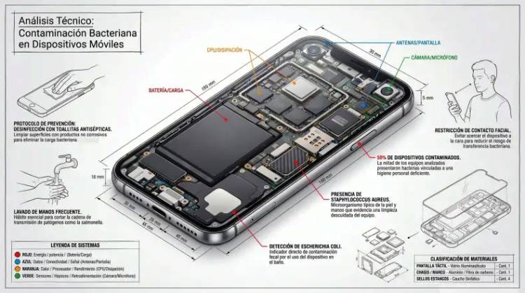 INICIATIVA ESTUDIANTIL DEMUESTRA CONTAMINACIÓN BACTERIANA EN CELULARES