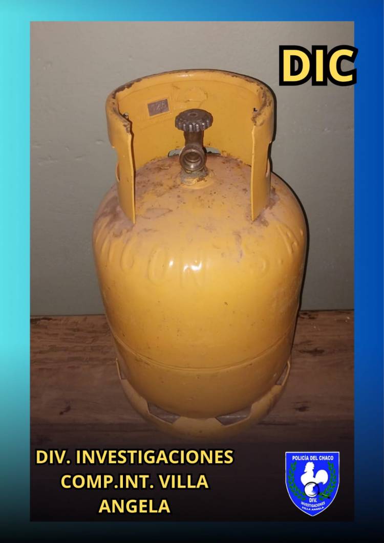 VILLA ÁNGELA: RECUPERARON UN TUBO DE GAS SUSTRAÍDO Y ESCLARECIERON EL HURTO