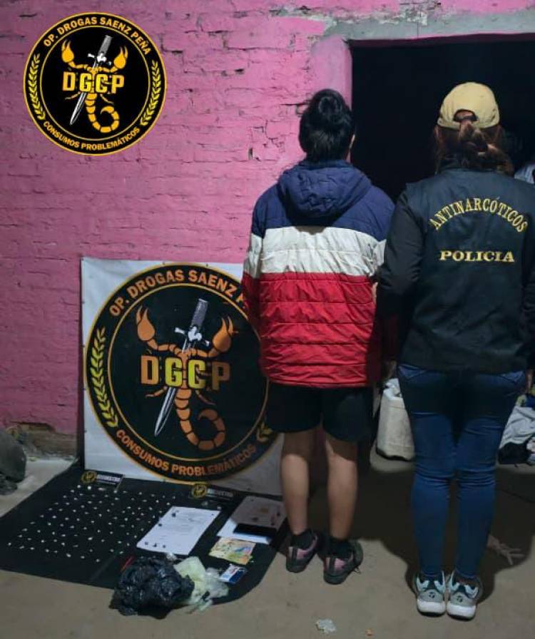 SECUESTRARON COCAÍNA FRACCIONADA PARA LA VENTA Y DETUVIERON A UNA MUJER TRAS ALLANAMIENTO