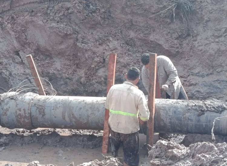 ACUEDUCTO GENERAL SAN MARTÍN: FINALIZARON LOS TRABAJOS Y SE RESTABLECE EL SERVICIO
