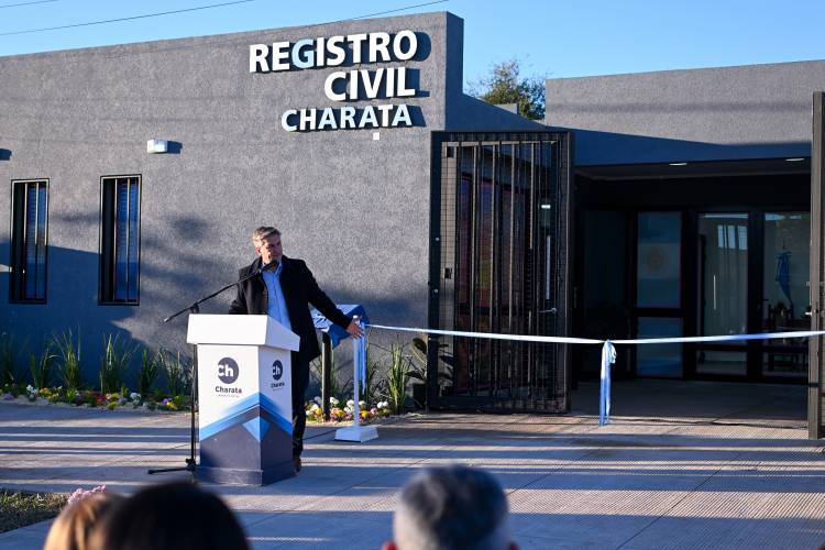 TRAS 105 AÑOS, ZDERO INAUGURÓ EL PRIMER EDIFICIO PROPIO DEL REGISTRO CIVIL DE CHARATA